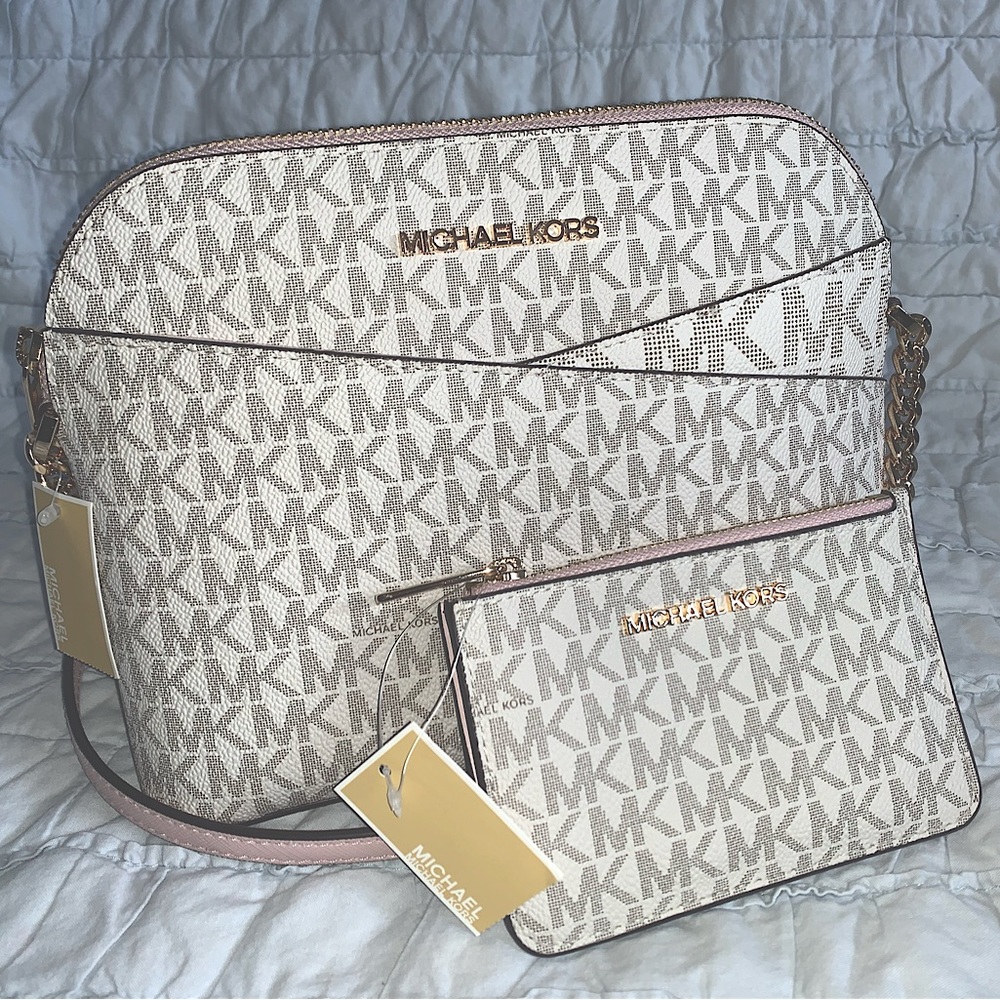 Michael Kors NWT Blush Jet Set Travel 35F1GTVC6BPWDBLXCROSS XBODY